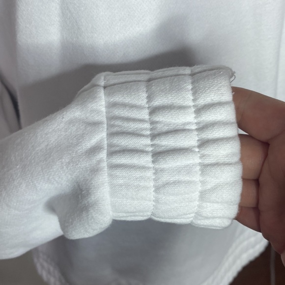 Fila spell out logo embroidered quarter zip sweatshirt pullover in white size M - Picture 13 of 14